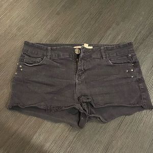 Bershka Black Jean Shorts
